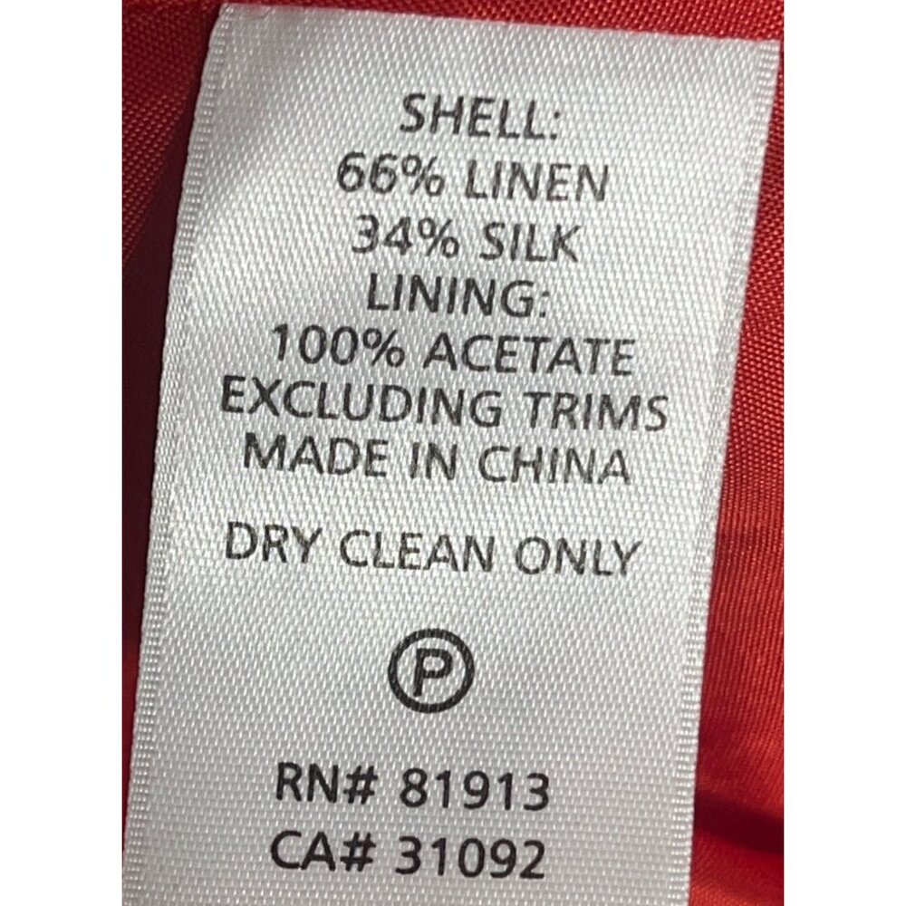 Frock Tracy Reese Dress Red Linen Silk Retro 50s PinUp Feminine Fun Womens 6 - Picture 6 of 14